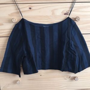 NWT H&M Trend Striped Thick Crop Top